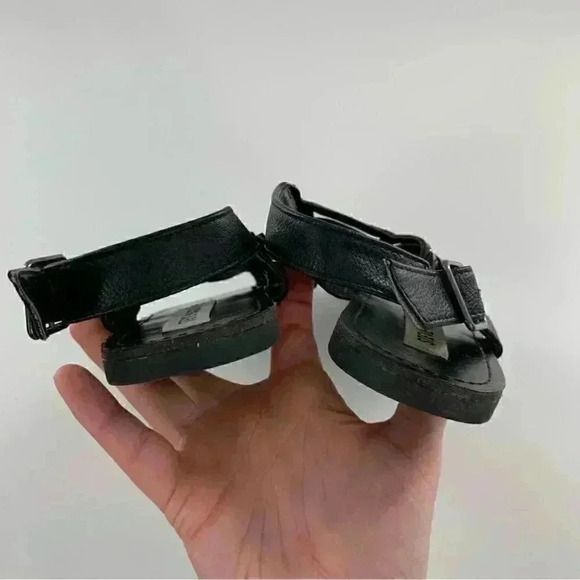 Steve Madden sandals 6.5 Starly black faux leather boho t-strap vintage y2k - Picture 11 of 13